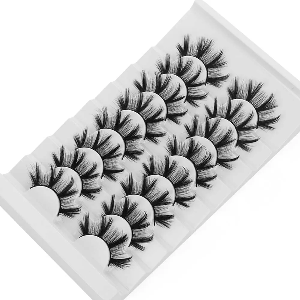 8 пар 3D накладные ресницы из норкового волоса объемные пушистые Густые