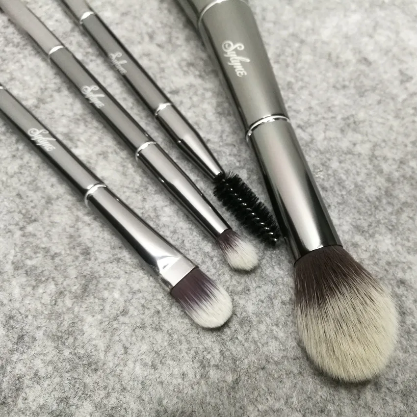 Набор кистей для макияжа Sylyne 4 шт. 2 в 1 двухсторонние Металлические кисти