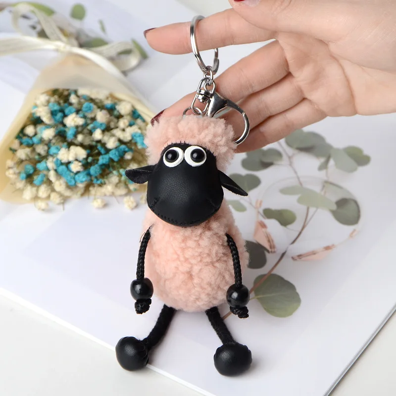 

Fashion Cute Plush Alpaca key chain Doll Creative Cartoon Plush Little Sheep key Chains Women Bag Pendant Jewelry Small Gift