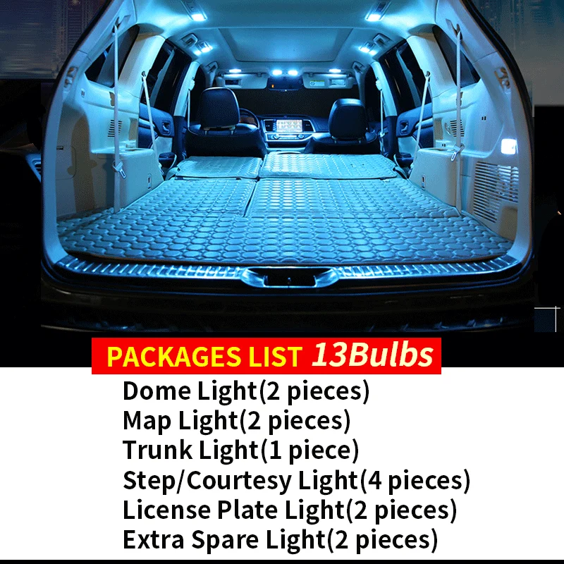13 шт. белая лампа светодиодный светильник для салона автомобиля набор 2007-2010 Kia Optima