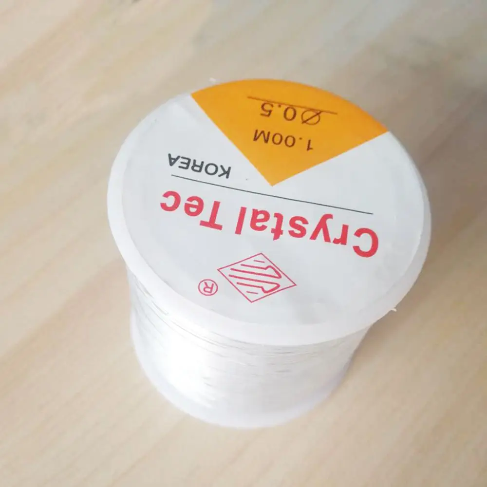 Блестящий эластичный шнур для бисероплетения прозрачная круглая проволока