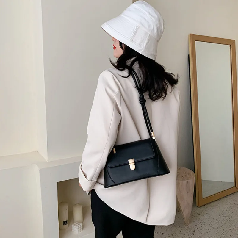 

Classic Sac Femme Women Shoulder Bag PU Leather Summer Bag Solid Color Armpit Ladies Hand Bags Bolsos Mujer