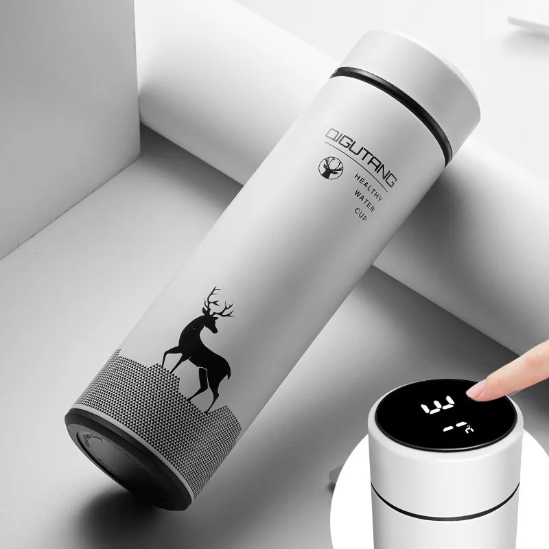 

Умный термос, чашка для мужчин и женщин, Мужская портативная чашка для измерения температуры воды, креативная вместительная чашка с оленем