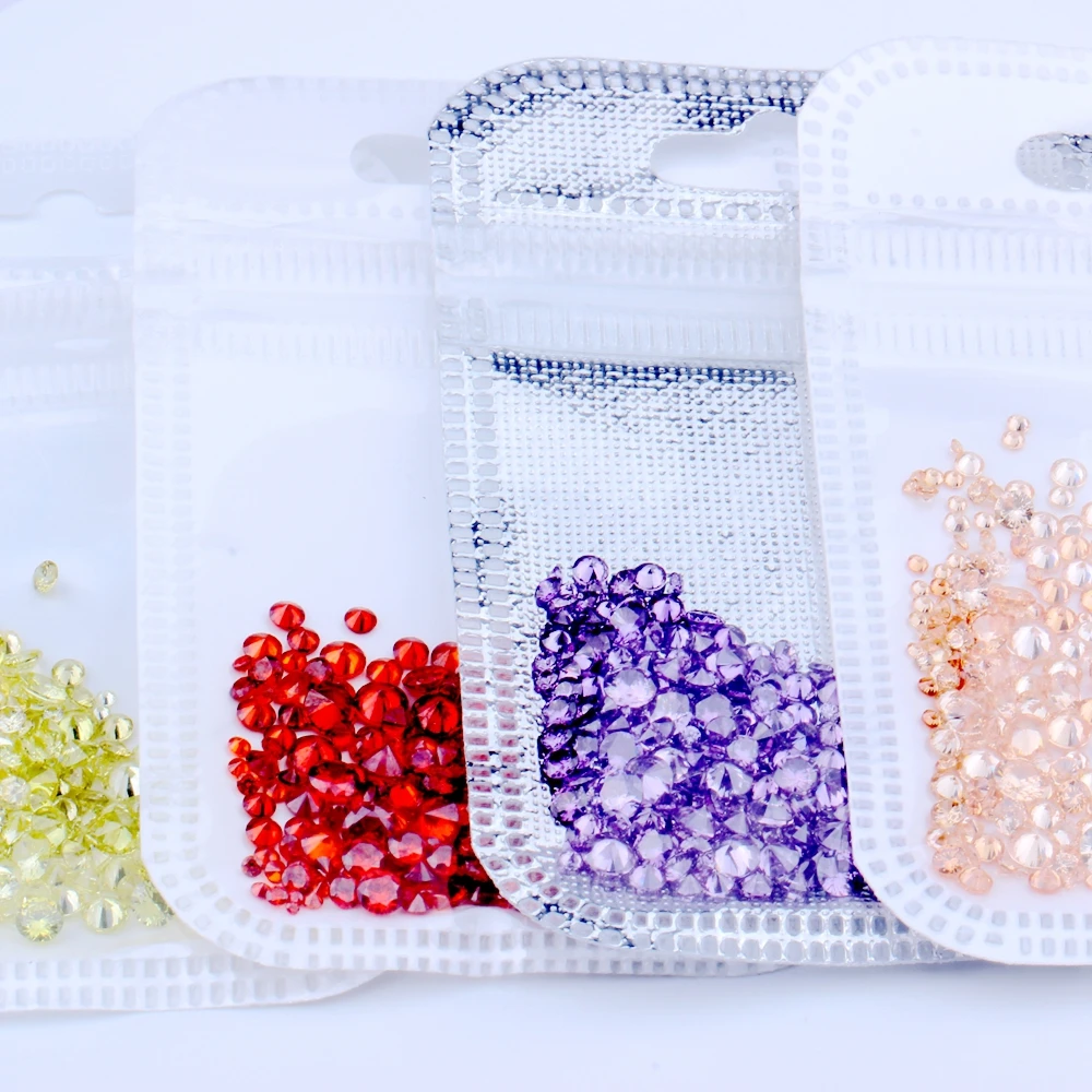 Mixed Sizes 1-4mm 200pcs AAAAA+ CZ Stone Round Cut Beads Colors Cubic Zirconia Synthetic Gems For Jewelry | Дом и сад