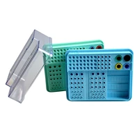 best sale dental 91h endo storage disinfection box case plastic burs holder for endo burs files instrument
