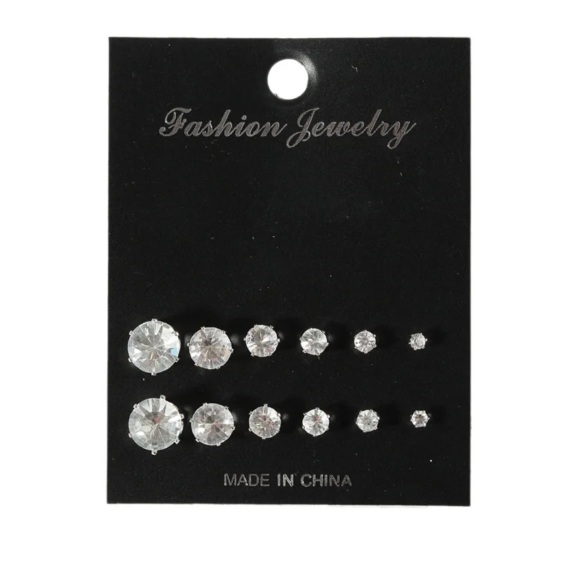 Модные хрустальные циркониевые шпильки серьги для женщин рабочие блестящие