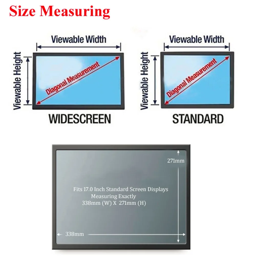 

17" inch (Diagonally Measured) Anti-Glare Privacy Filter for Standard Screen (5:4) Laptop LCD Monitors