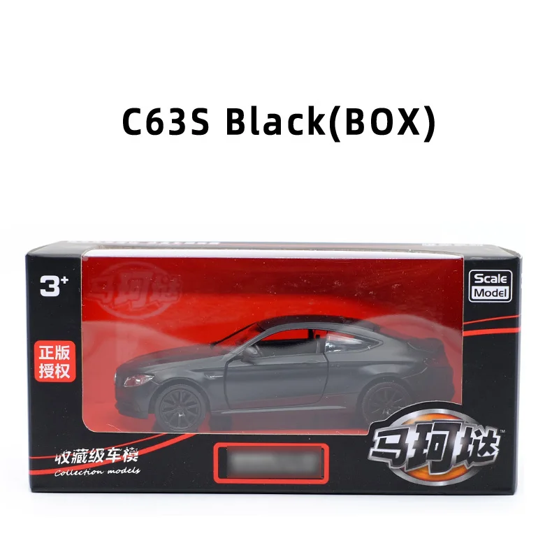 C63S BLACK(BOX) Новое поступление RMZ город 1:36 C63S/GTS спортивный автомобиль сплав литья под давлением модель автомобиля игрушка с откатом для детей Подарки Игрушка коллекция - Цвет: C63S BLACK(BOX)