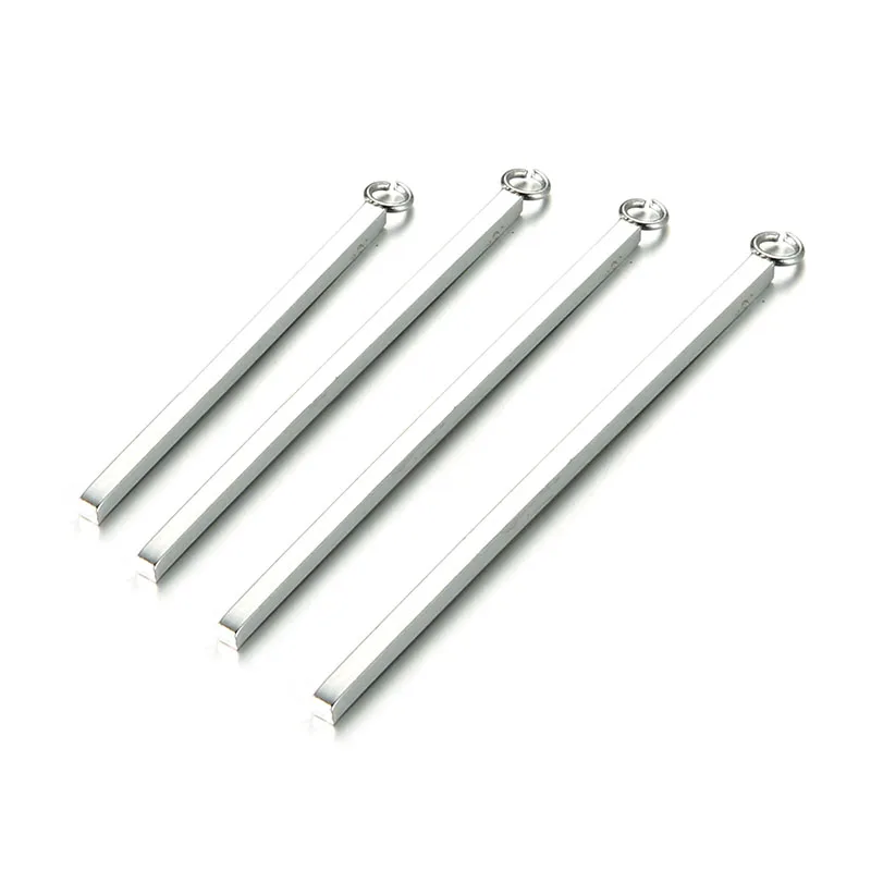 10 шт./лот Нержавеющая сталь прямоугольные длинные квадратные Подвески брусочки