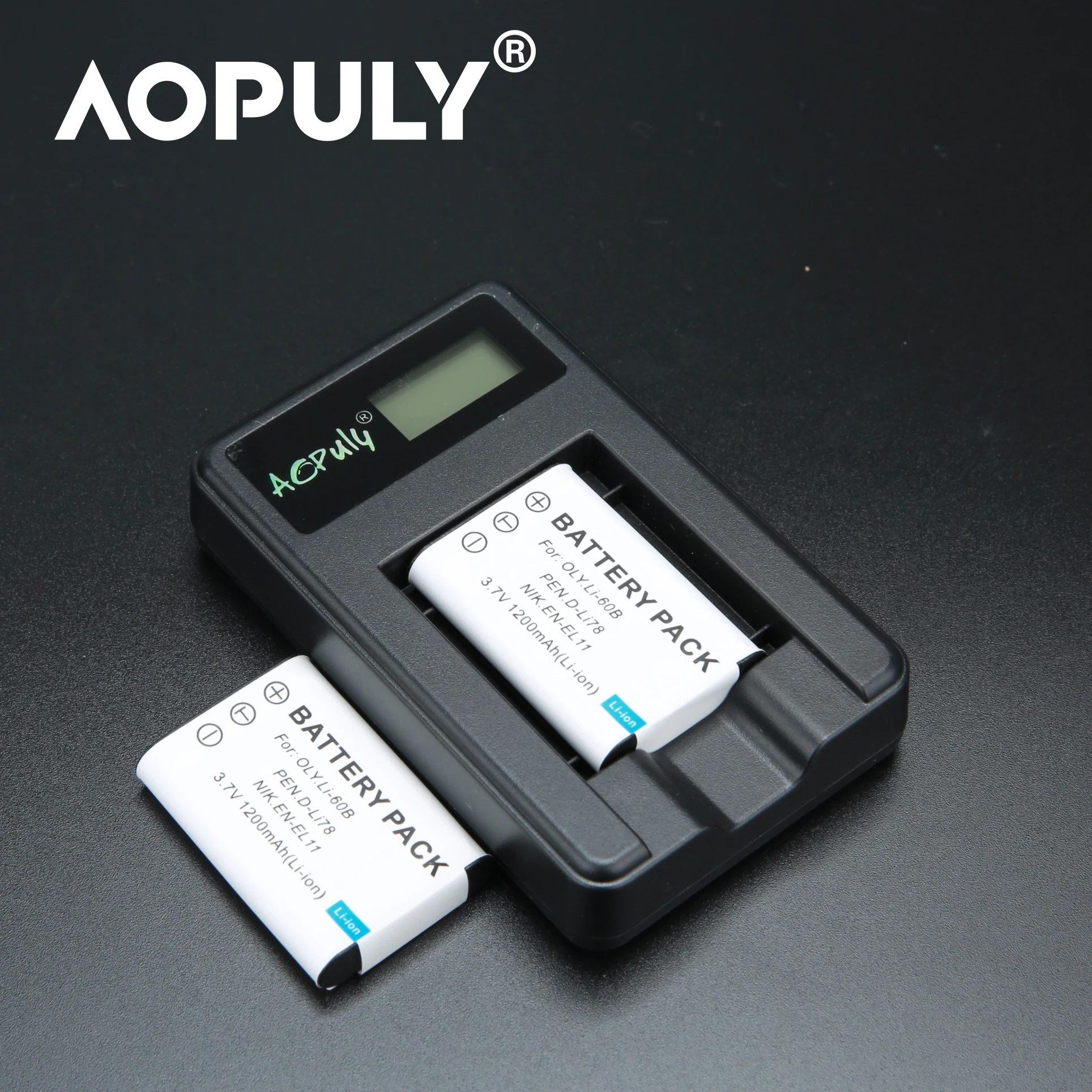 

AOPULY EN EL11 D-Li78 Li-60B NP-BY1 Battery & Charger for Nikon Coolpix S550 S560 Pentax M50 W60 W80 V20 Sony HDR-AZ1 AZ1VR AZ1V