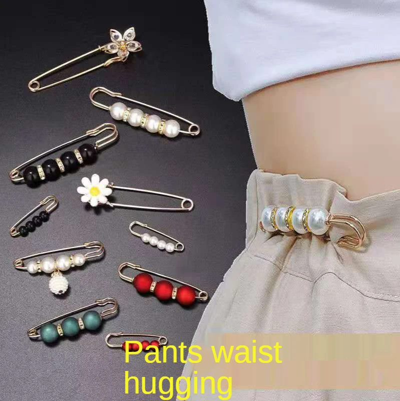 

Pants Waist Pin Waist Circumference Change Small Artifact Fixed Clothes Bib Skirt Waist Waist Anti-empty Brooch Female Pin