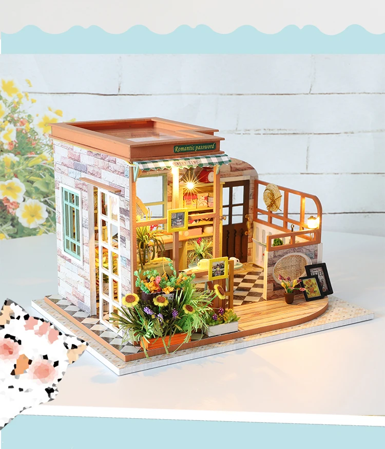 Cutebee Каса Кукольный дом миниатюрная мебель кукольный домик DIY Миниатюрные домики комната коробка театральные игрушки для детей Каса кукольный домик A04B