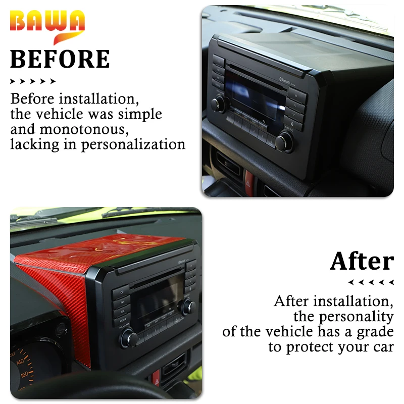 Автомобильная панель BAWA для CD-дисплея декоративные наклейки из углеродного