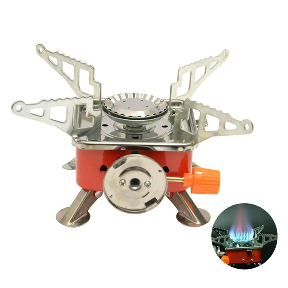 

2023 Portable Mini Small Outdoor Stove Compact Camping Hiking Fishing Gas Cooker Lightweight Outdoor Camping Stove