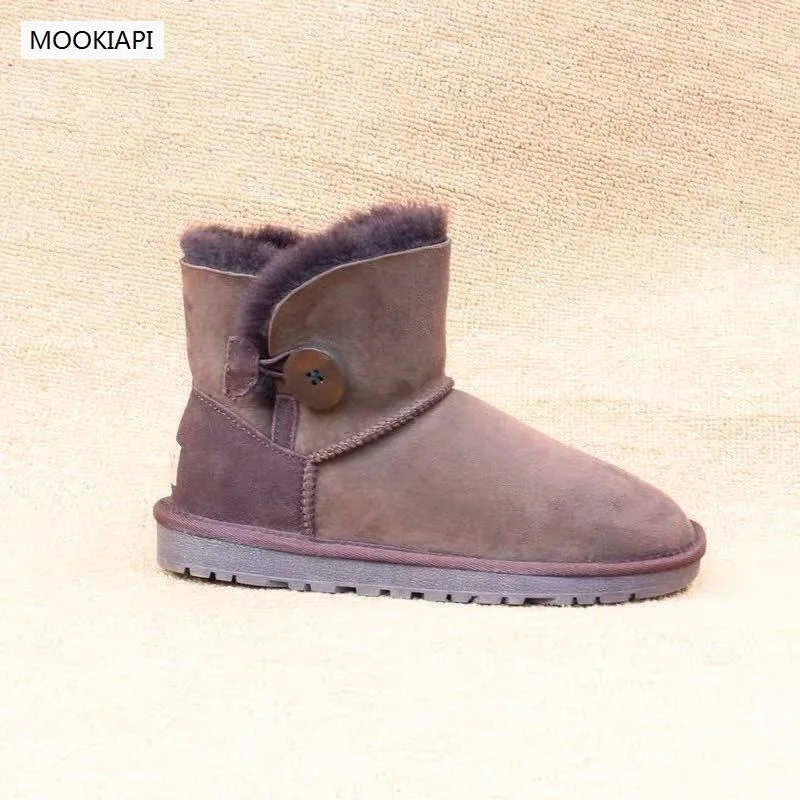 Китая наивысшего качества мужские зимние ботинки в 2019 из настоящей овчины 100%