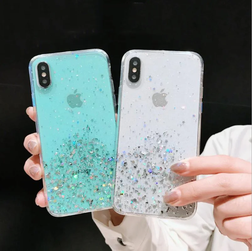 Роскошные Чехлы с блестками и звездами для телефонов Xiaomi Redmi Note9S Note9Promax 8T CC9E 5X 6X K20