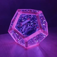 infinite dodecahedron color art light 3d spiral space led night lamp usb charging projection lamp home desktop decoration gift