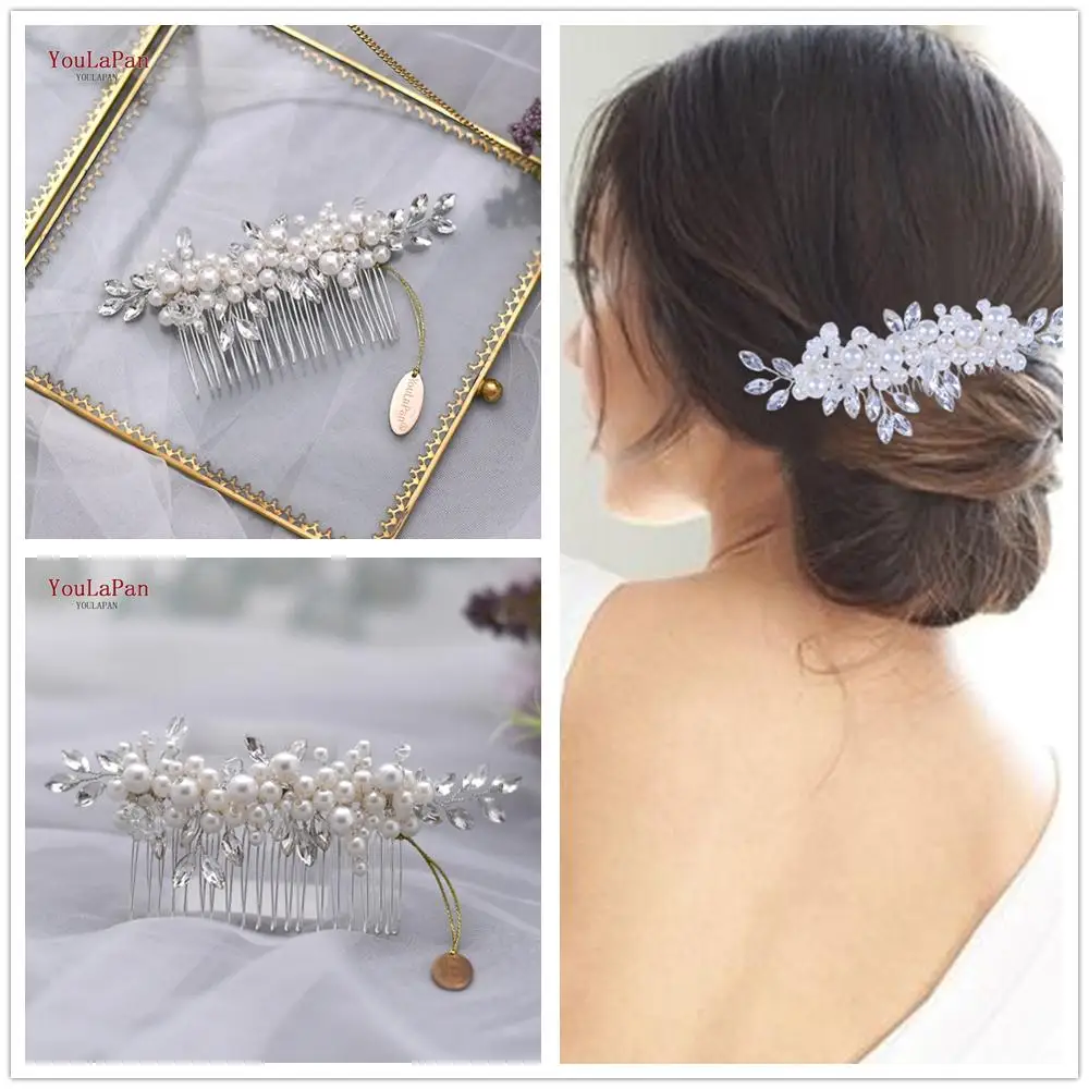 TOPQUEEN HP13 очаровательный головной убор гребень для волос со стразами Свадебные