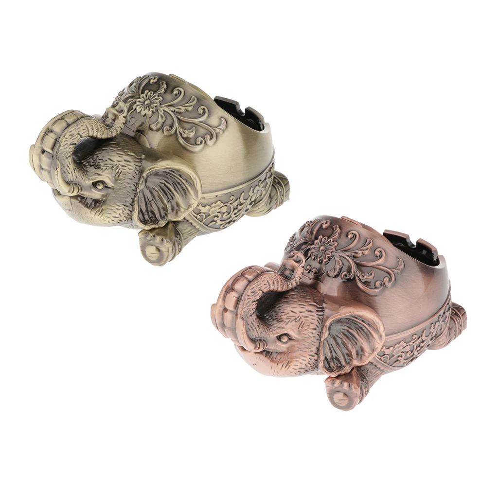 

Embossed Jar Holder Novelty Elephant Jewelry Box Ashtray Trinket Gift Home Decor