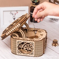 wooden jewelry box assembled creative toy gift puzzle wooden mechanical transmission model assembled toy diy kids gifts