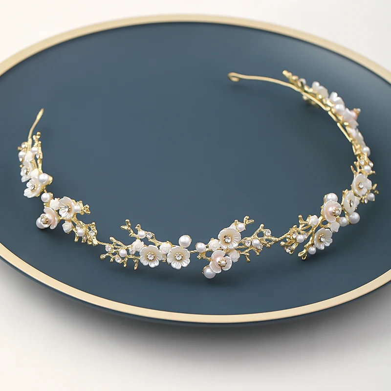 Золото с ретром вкусом женские свадебные туфли лодочки и повязка на голову