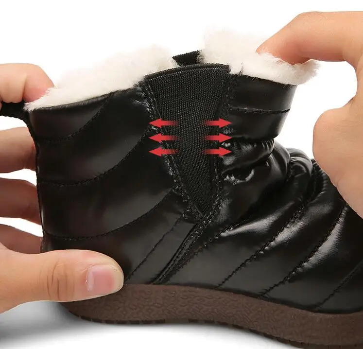winter children's snow boots boys and girls waterproof ankle boots kids snow boots thick non-slip soft bottom