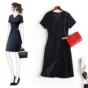 Women Summer Dress Plus New 2020 Korean Style Large Size 6l Long Women's Clothing 10473 Vestidos Dresses Big Sizes Clothes 10 item image