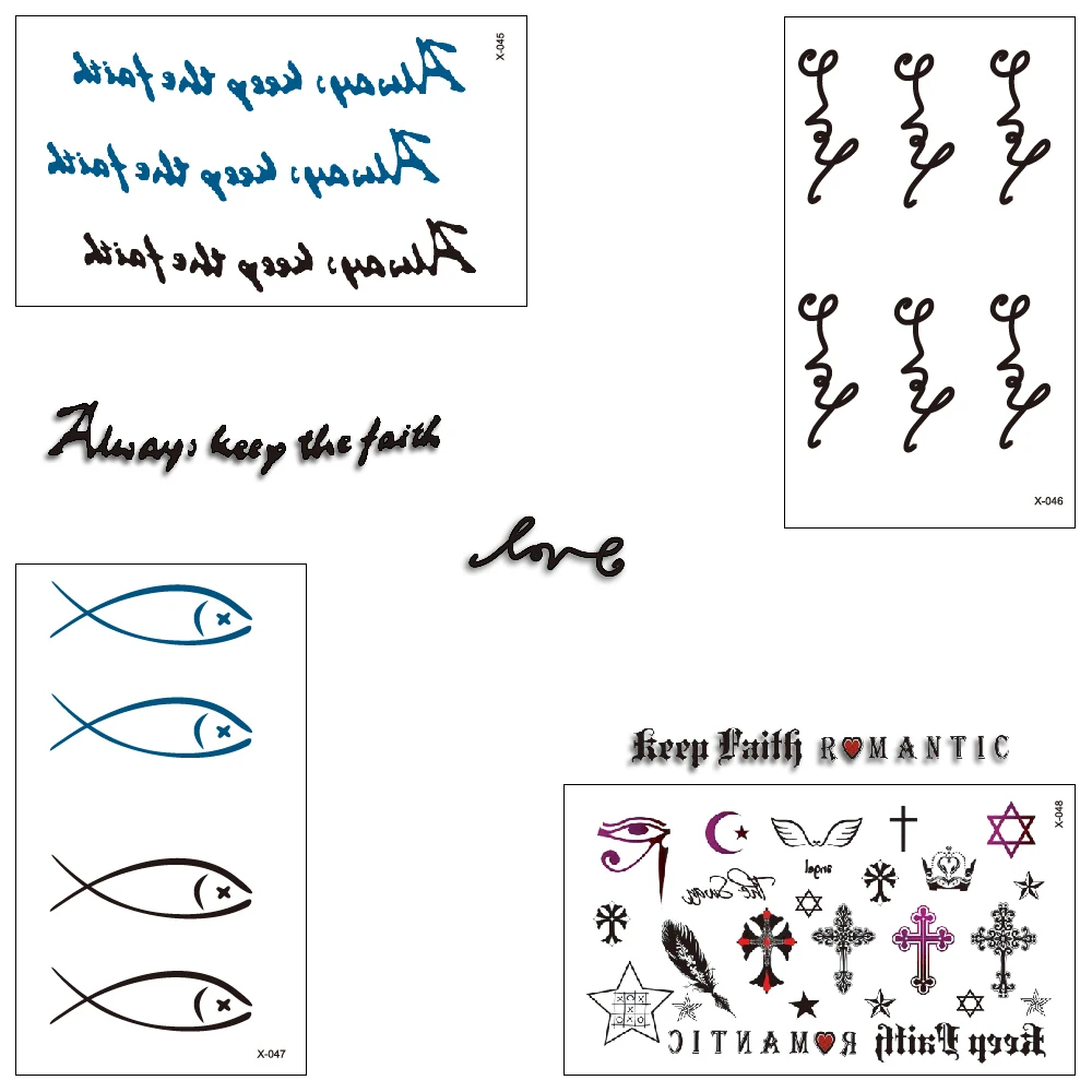 100 шт./лот временная татуировка Стикеры популярные мужские и женские Красота для