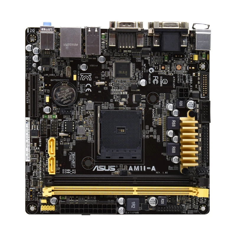 best motherboard for office pc ASUS AM1I-A Motherboard AM1 Motherboard DDR3 1600MHz RAM Memory AMD AM1 SATA6G 17*17 cm USB3.0 PCI-E X16 Slot latest motherboard for pc