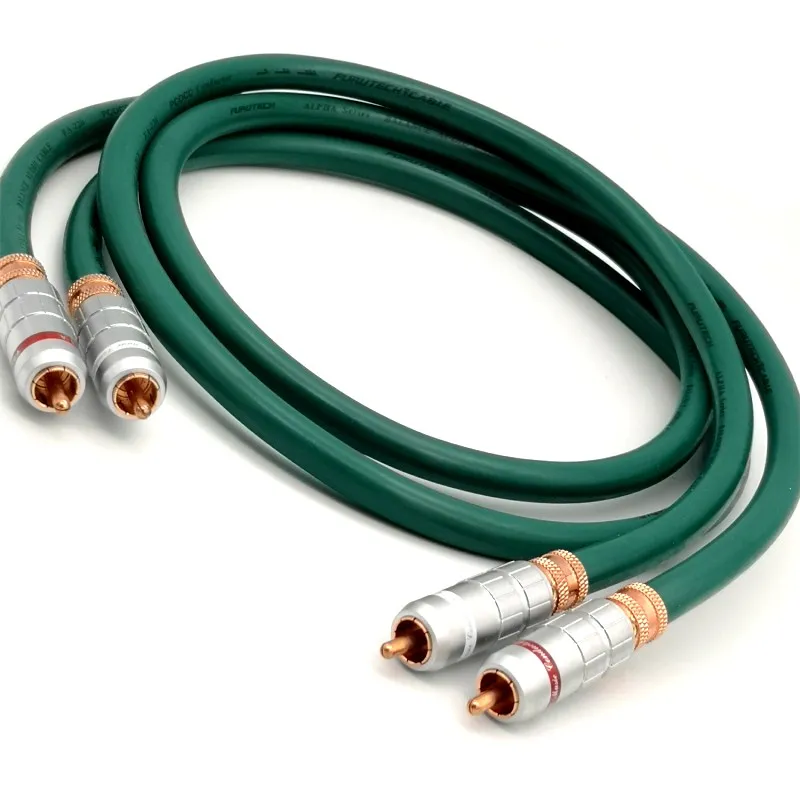 

Hi-Fi 1 пара зеленый furutech fa-220 OCC 2rca к 2rca аудио кабель усилитель Cd-плеер dvd-плеер Динамик CMC-разъем сигнальный кабель