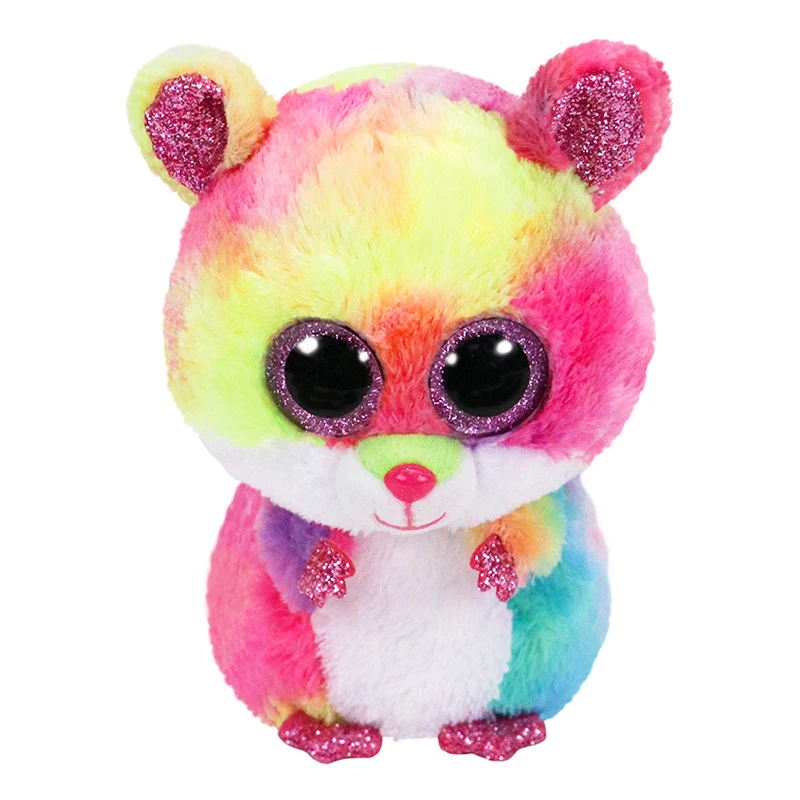 

15 см Ty Beanie roney большие глаза многоцветный хомяк плюшевые мягкие животные коллекция хомяка игрушка кукла подарок на день рождения для детей