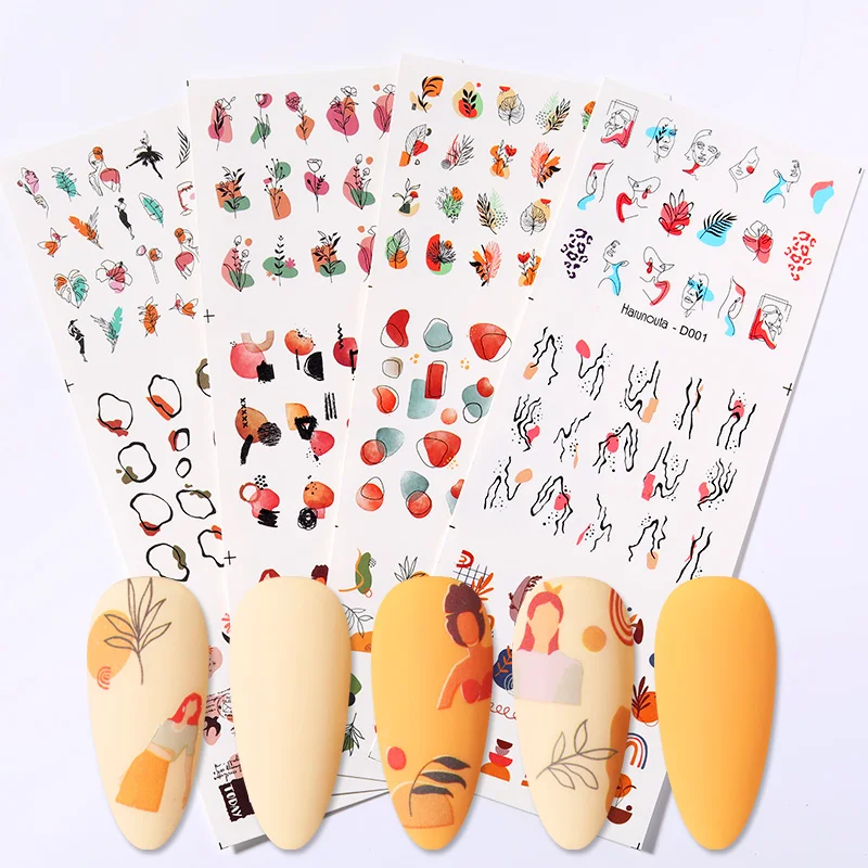 12 листов золотых и ЧЕРНЫХ ЛИСТЬЕВ водные переводки фиолетовые синие