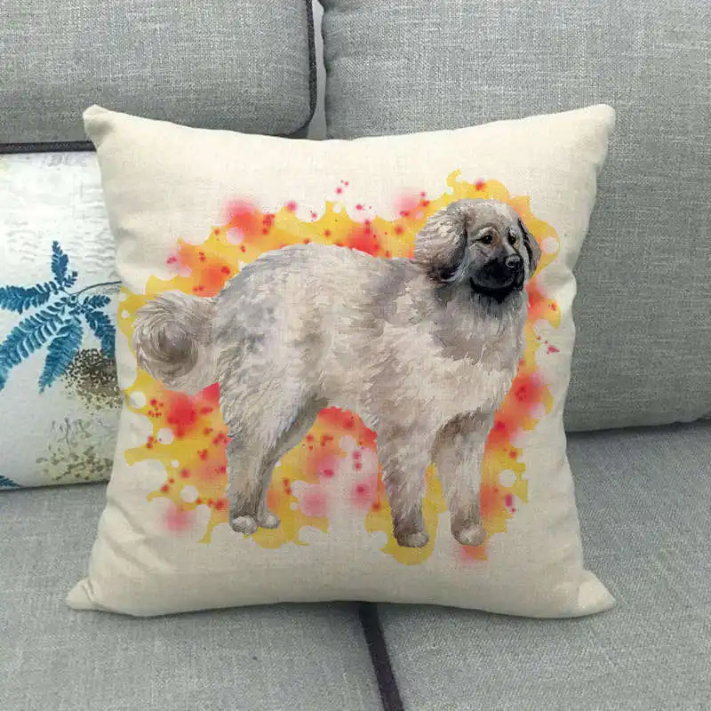 

45x45 Cm Colorful Cute Pet Large Dog Pillow Cases Animal Pillowcases Colorful Various Dogs Cushion Cover for Sofa Home Car Decor
