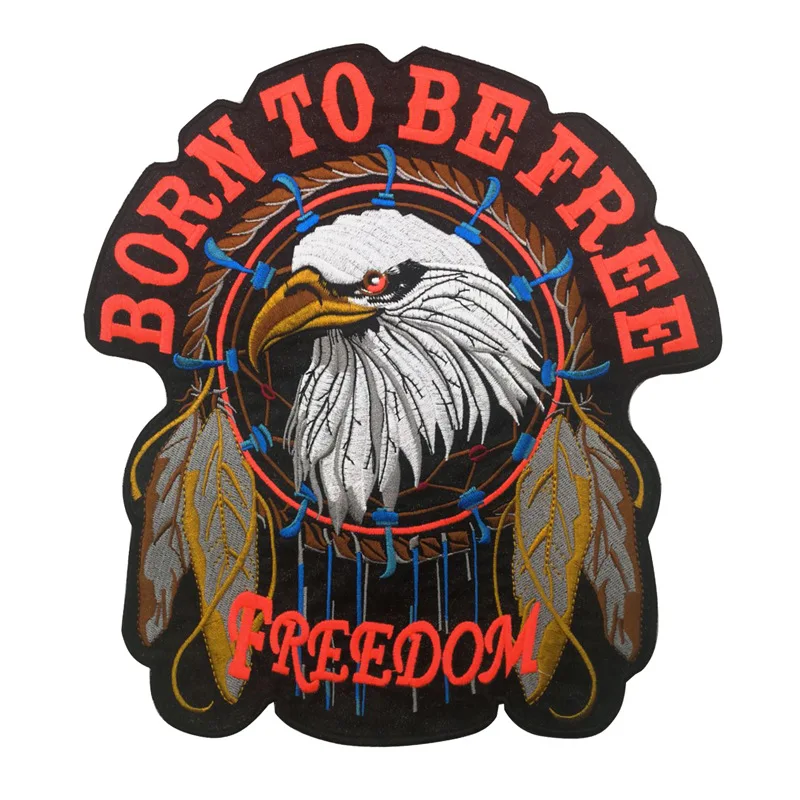 

Extra Large Patches Motorcycle Model Eagle Bleach Embroidery Badge Patches for Clothing Handmade Riding Clothing Patches