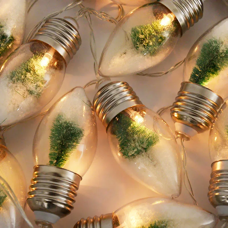 

Christmas Tree Decorations Light Bulb String Xmas Ornaments for Home Decor Kids Bedroom Light Garlands New Year Party Supplies