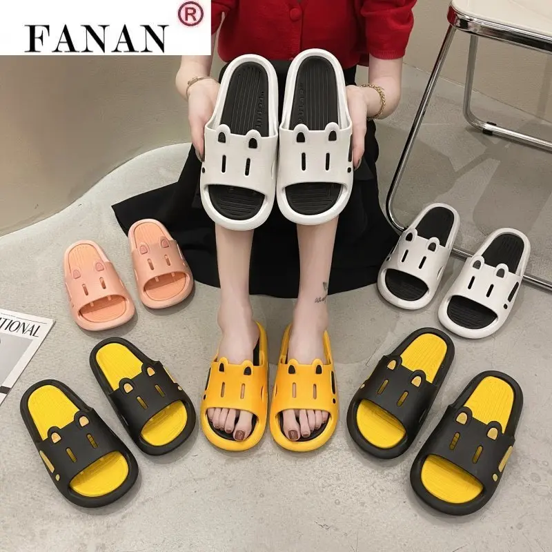 

2021 Summer New Women And Men Size 36-37 Lovely Type Flat Rubber Slippers Fashion Casual Beach Slippers