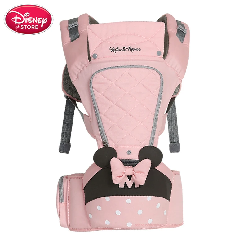 pink Disney Хипсит для переноски детей дышащий передний облицовочный Удобный слинг рюкзак сумка намотка переноска аксессуары для малышей - Цвет: pink