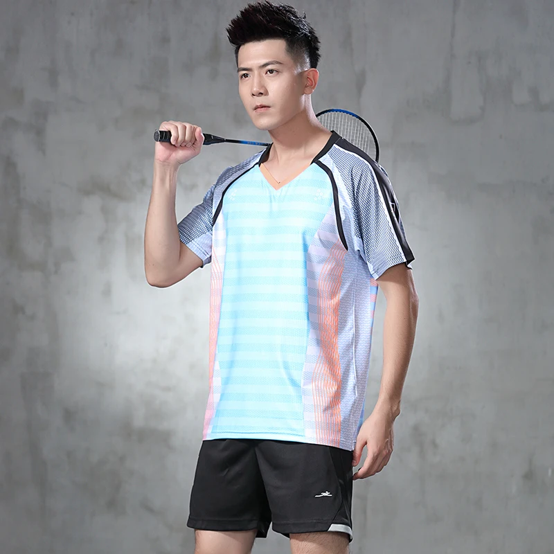 Быстросохнущая рубашка для бадминтона мужчин и женщин Спортивная футболка