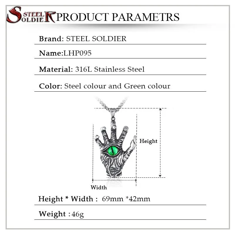 Ожерелье с подвеской в виде черепа из нержавеющей стали|Ожерелья подвеской| |