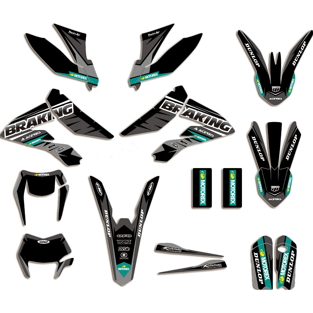 

2 Styles Motorcycle Graphic Decals Sticker Customized Racing Kits For KTM Freeride 250F 350F 2012 -2015 2016 2017 2018 2019 202