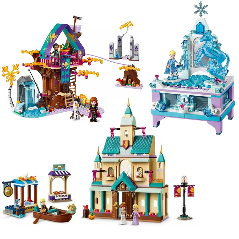 41167 с замком Эльзы и Анны строительные блоки Золушки для девочек игрушки друзей