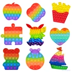 Антистрессовые игрушки с ананасами, антистрессовые игрушки, радужные пузырьки, сенсорная игрушка для снятия аутизма, бесплатная доставка