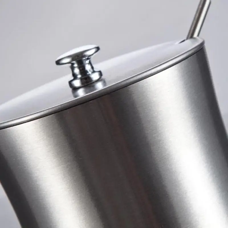 1 шт. сахарница из нержавеющей стали для соли сахара перца с крышкой и ложкой