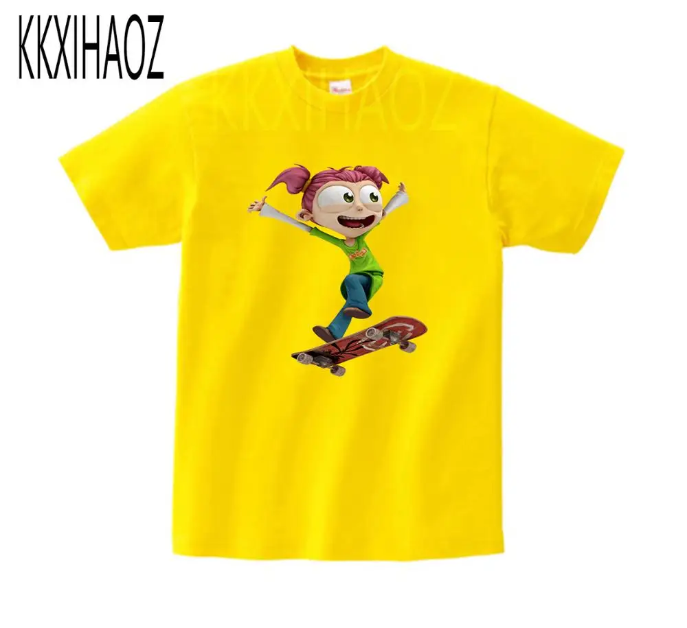 

2019 New Printed Children's T-shirt Boys And Girls Summer Short-sleeved Top Angelo Rules Animated Pure Cotton T-shirt MJ
