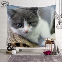 cute cat pattern funny cartoon blanket tapestry 3d printed tapestrying rectangular home decor wall hanging style 3