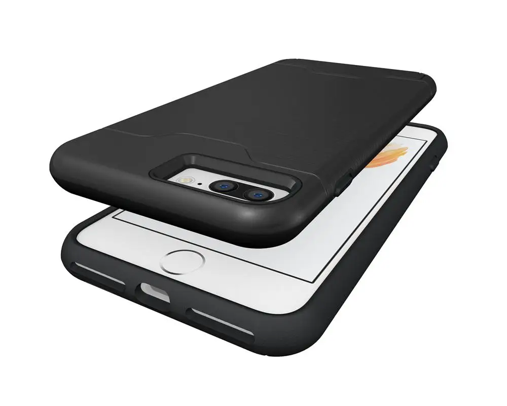 Group Vertical iPhone7 Plus Case Smooth Brushed Metal Design Back Cover For Black QKC r60 | Мобильные телефоны и