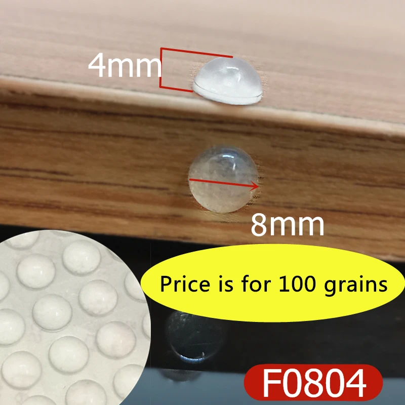 100 зерен/лот 8x4 мм дверные упоры самоклеющиеся силиконовые резиновые прокладки