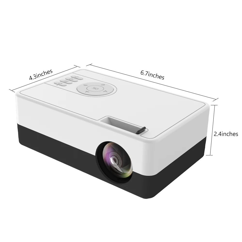 Salange J15C Портативный светодиодный проектор для домашнего кинотеатра мини HD