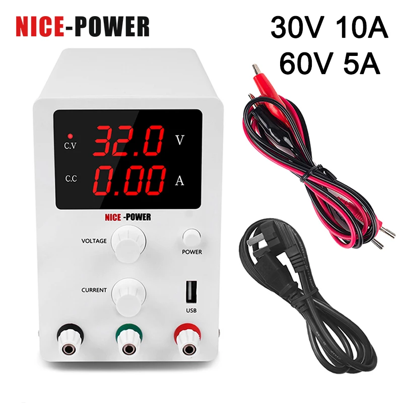 USB Цифровой DC импульсный источник питания лабораторный Регулируемый блок 30 в 10 А