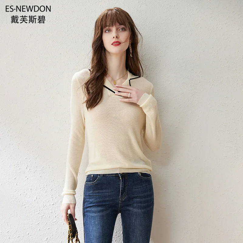 

Esnewdon 2021 Basic Sweaters Autumn Winter Tops Slim Women V-Neck Casual Pullover Knitted Sweater Jumper Soft Warm Pull